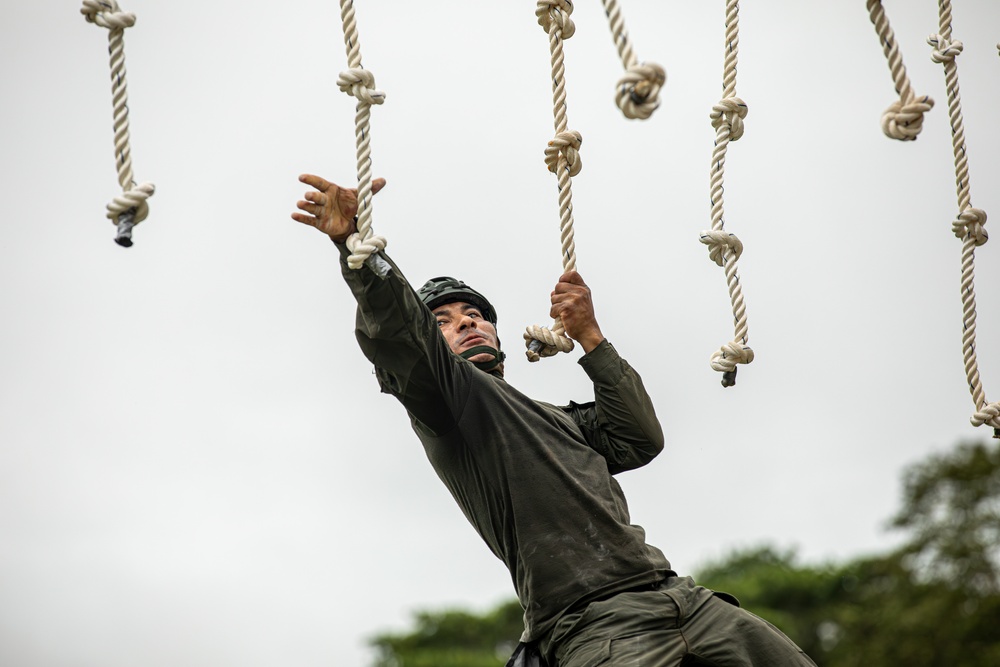 Competitors conduct Fuerzas Comando 2024 Obstacle Course
