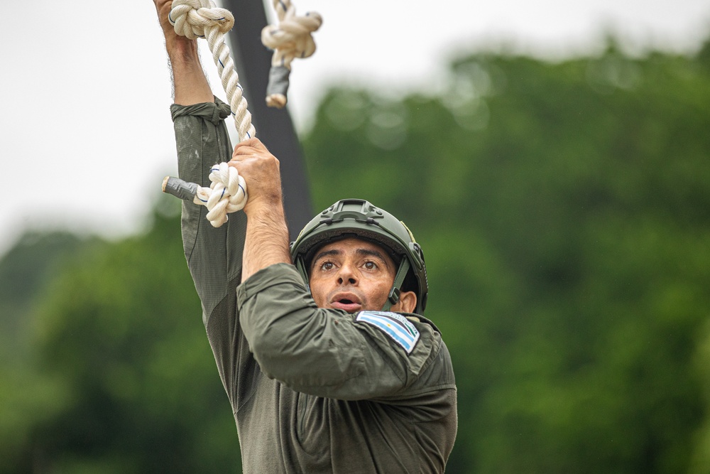 Competitors conduct Fuerzas Comando 2024 Obstacle Course