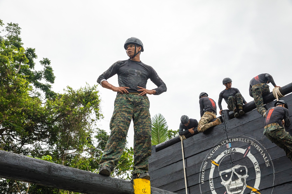 Competitors conduct Fuerzas Comando 2024 Obstacle Course
