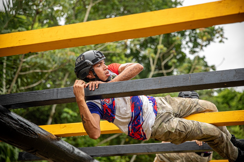 Competitors conduct Fuerzas Comando 2024 Obstacle Course