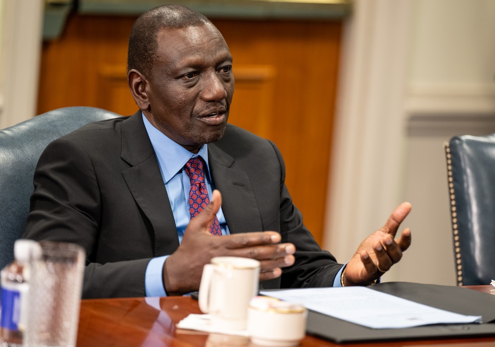 Secretary Austin hosts Kenyan President William Ruto