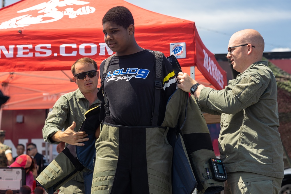 U.S. Marines interact with NASCAR fans at Coca-Cola 600 2024