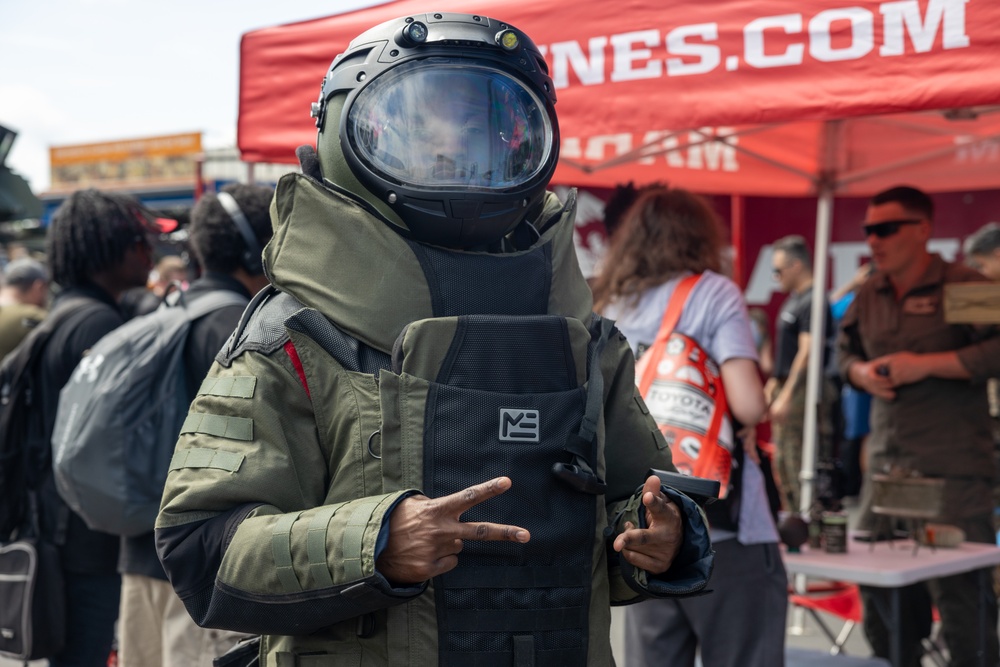 U.S. Marines interact with NASCAR fans at Coca-Cola 600 2024