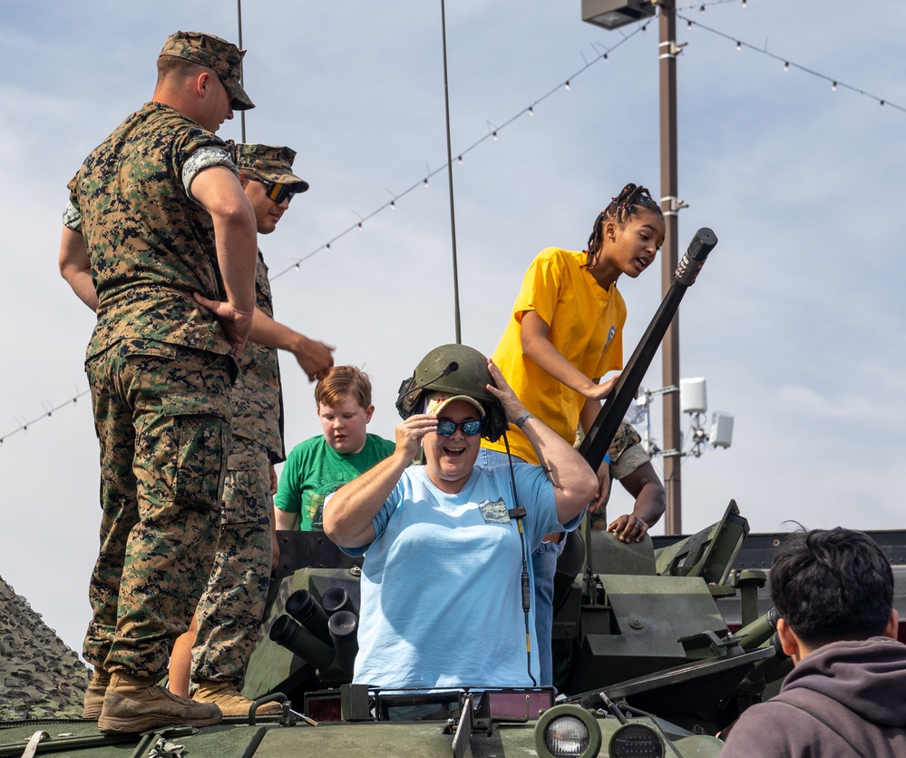 U.S. Marines interact with NASCAR fans at Coca-Cola 600 2024