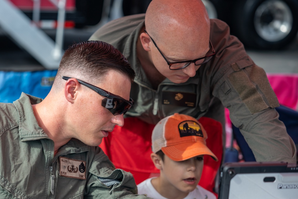 U.S. Marines interact with NASCAR fans at Coca-Cola 600 2024