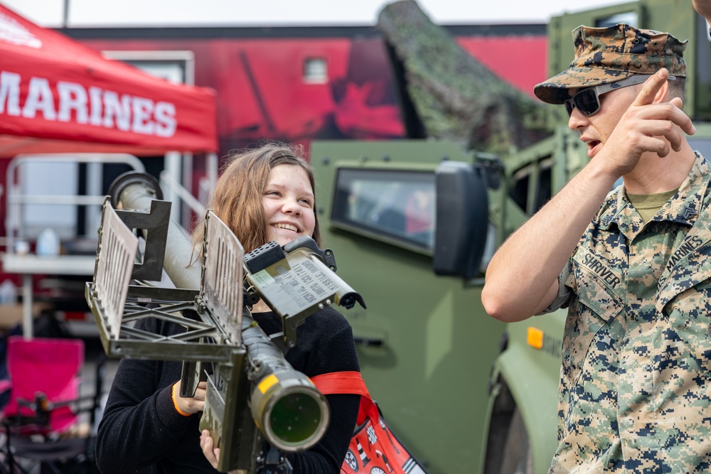 U.S. Marines interact with NASCAR fans at Coca-Cola 600 2024