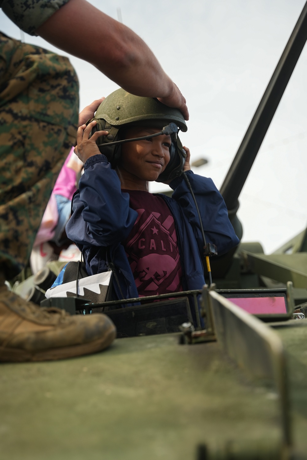 U.S. Marines interact with NASCAR fans at Coca-cola 600 2024