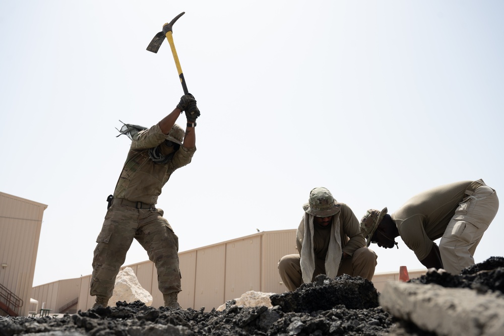 379th ECES "Dirt-Boyz" keep installation roads in top condition