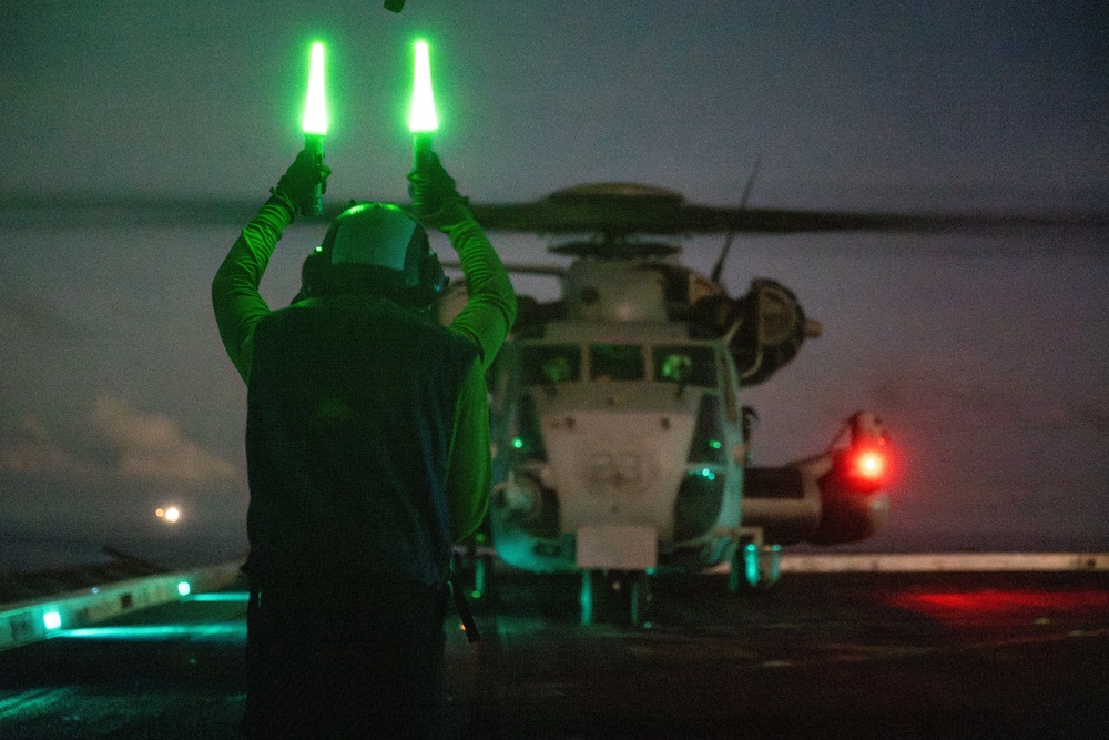 Night Flight Operations in the South China Sea