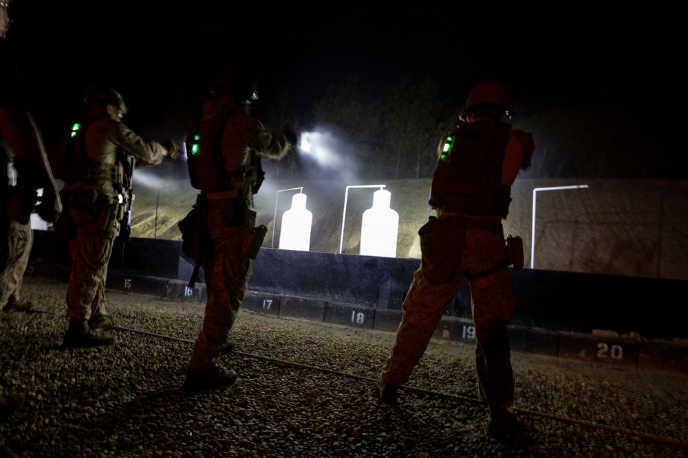 French Service Member attends the Marine Corps Security Forces Regiment Close Quarters Battle Course