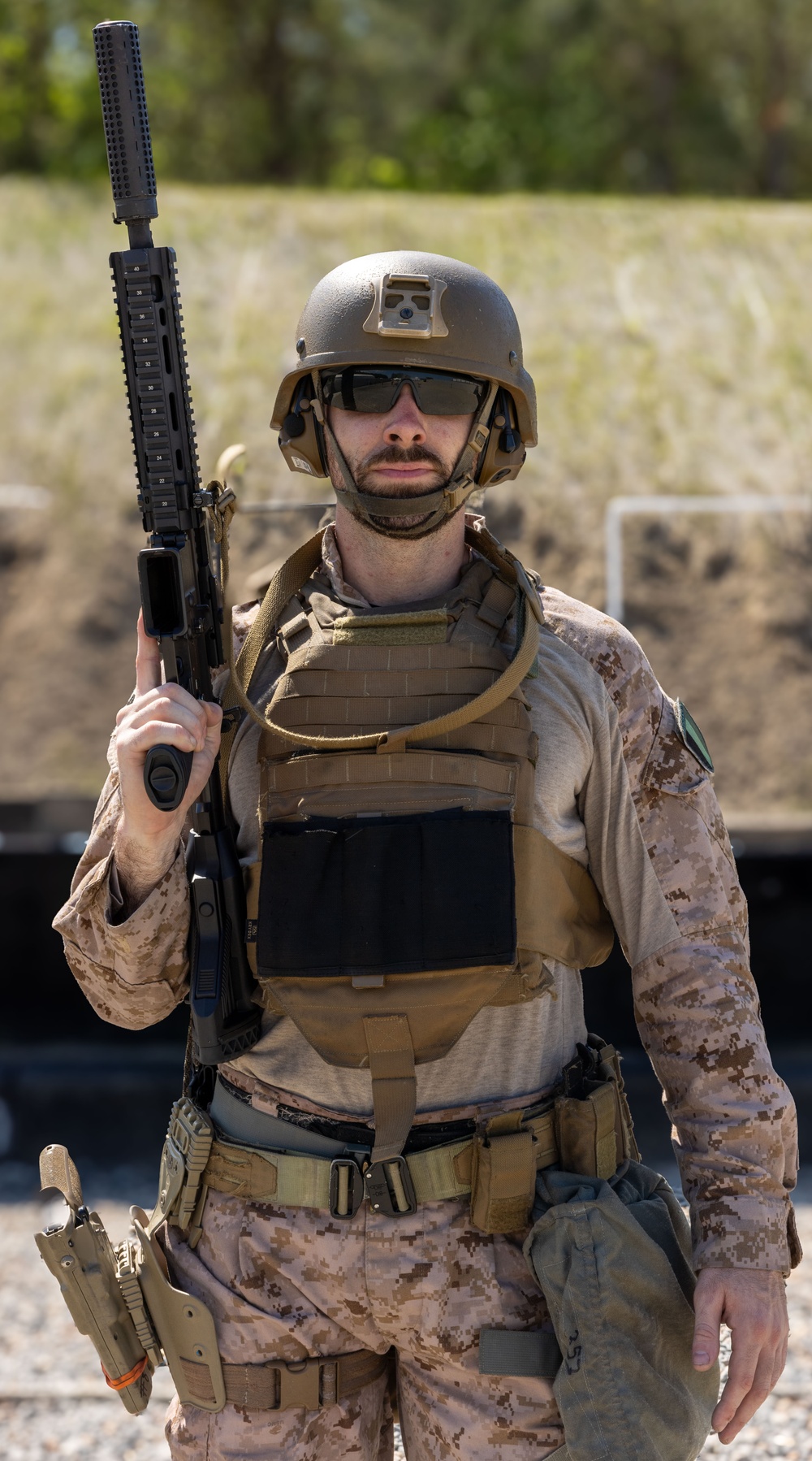 French Service Member attends the Marine Corps Security Forces Regiment Close Quarters Battle Course