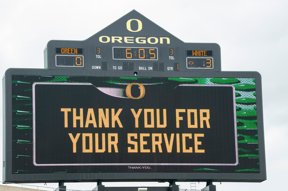 Oregon National Guard supports the University of Oregon Spring Football Game