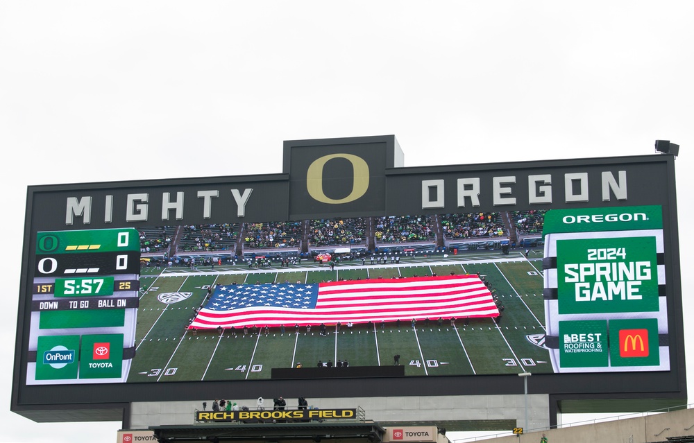 Oregon National Guard supports the University of Oregon Spring Football Game