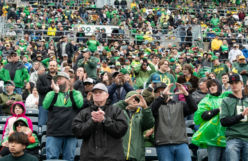 Oregon National Guard supports the University of Oregon Spring Football Game