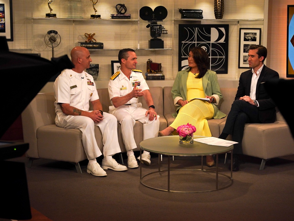 Vice Adm. Perry and Fleet Command Master Chief Avin Discuss Fleet Week New York with CBS New York Team