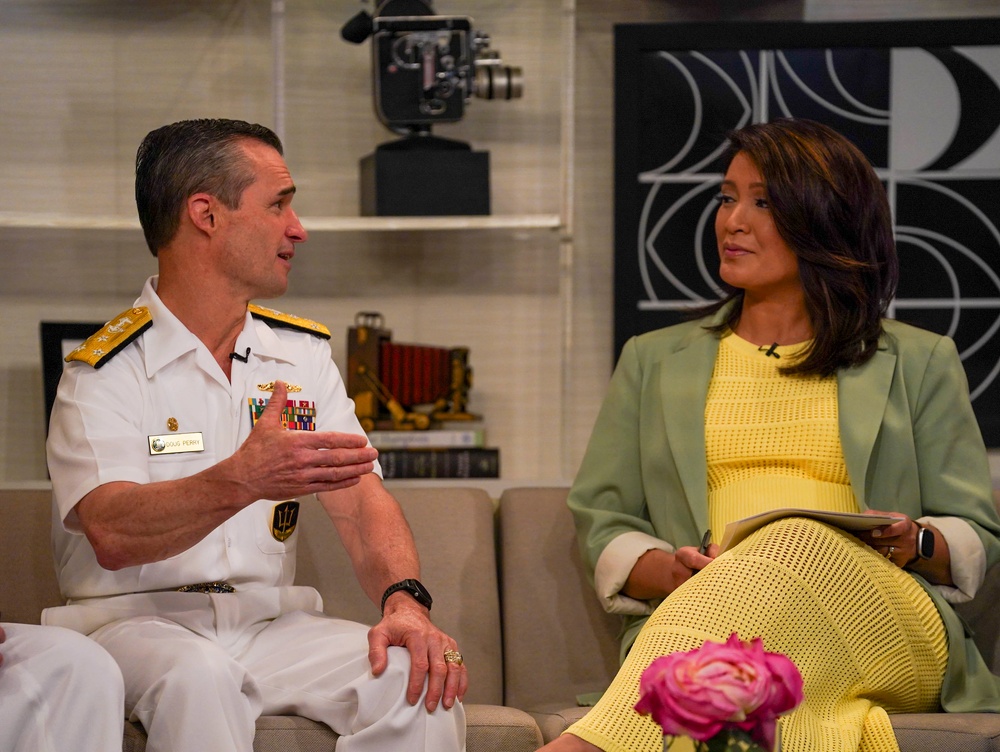 Vice Adm. Perry and Fleet Command Master Chief Avin Discuss Fleet Week New York with CBS New York Team