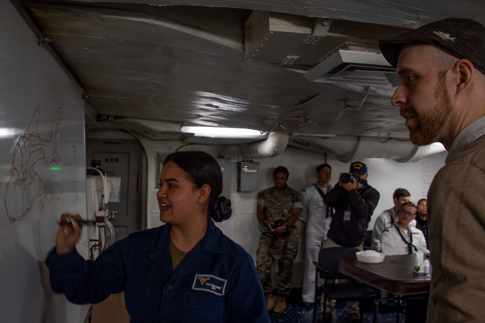 Animation Artist Conducts an Animation Class Aboard USS Carl Vinson During Los Angeles Fleet Week 2024