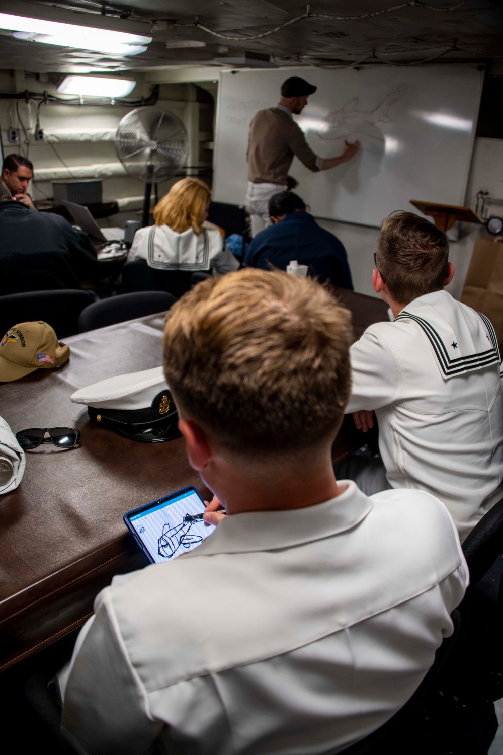 Animation Artist Conducts an Animation Class Aboard USS Carl Vinson During Los Angeles Fleet Week 2024