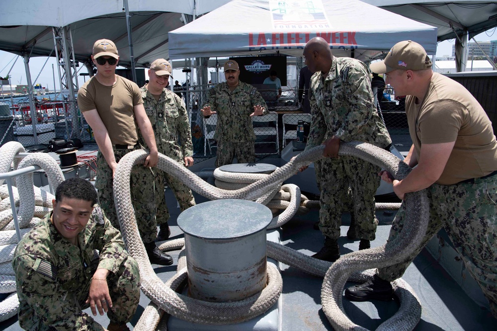 USS Carl Vinson (CVN 70) Volunteers at USS Iowa Museum Durring Lost Angeles Fleet Week 2024