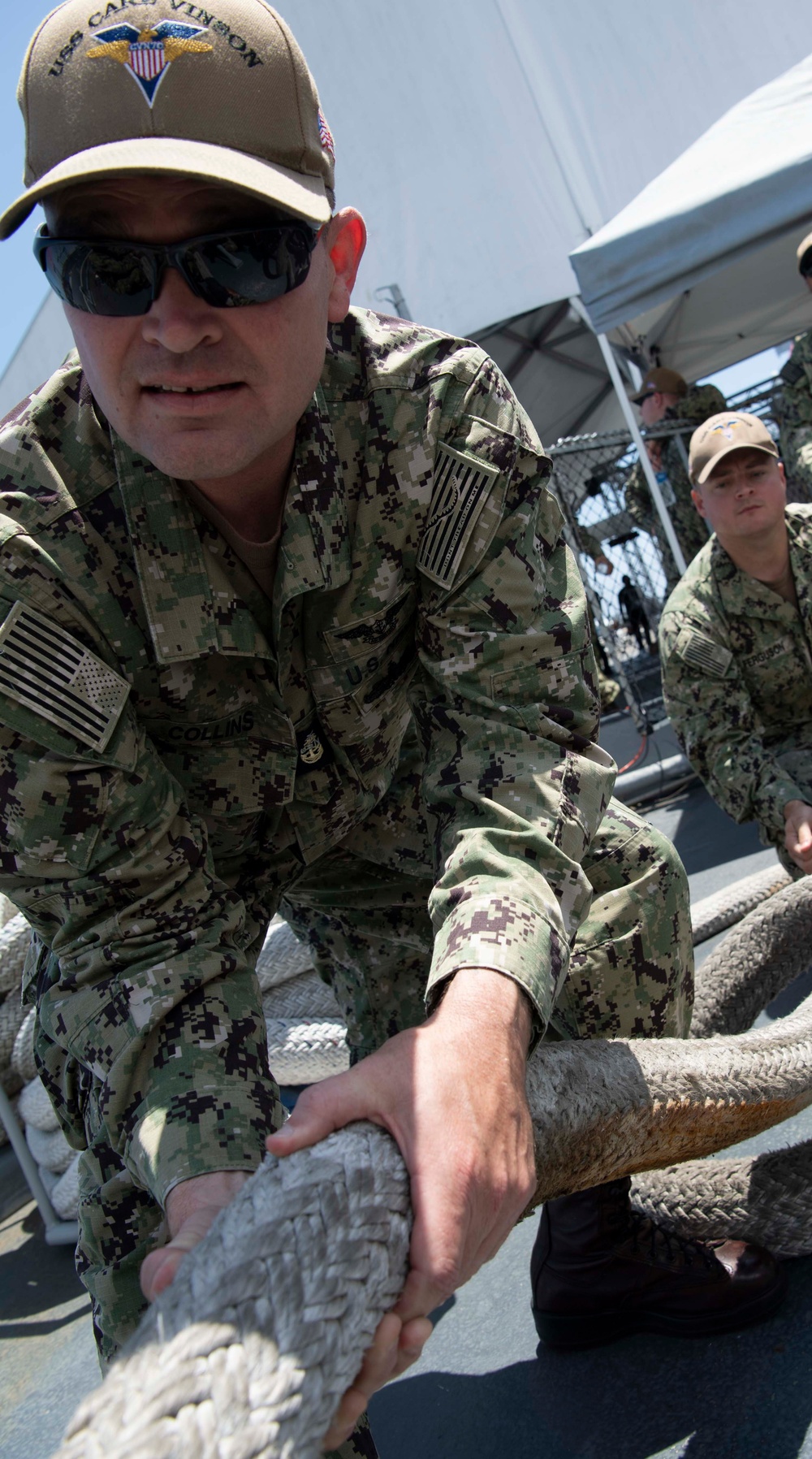 USS Carl Vinson (CVN 70) Volunteers at USS Iowa Museum Durring Lost Angeles Fleet Week 2024