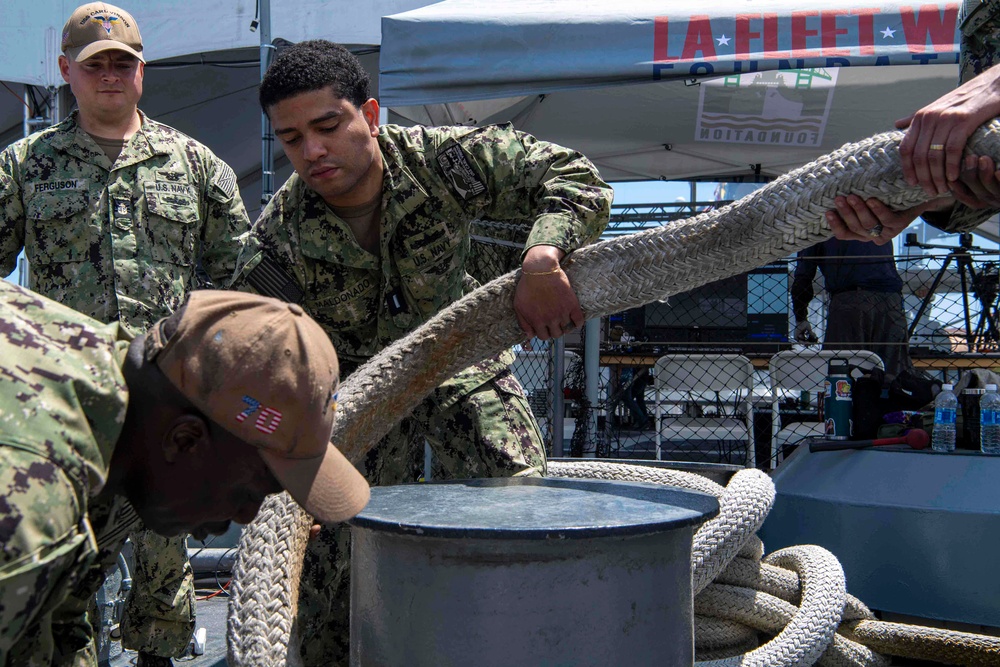 USS Carl Vinson (CVN 70) Volunteers at USS Iowa Museum Durring Lost Angeles Fleet Week 2024