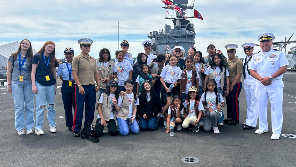 Fleet Week New York 2024: Girl Scout Troop 6000 Visits USS Bataan