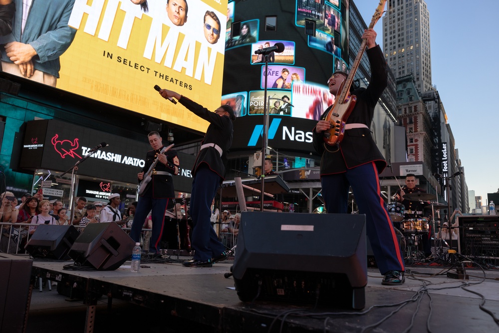 Fleet Week New York 2024: Quantico Marine Corps Band performs at Times Square