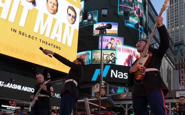 Fleet Week New York 2024: Quantico Marine Corps Band performs at Times Square