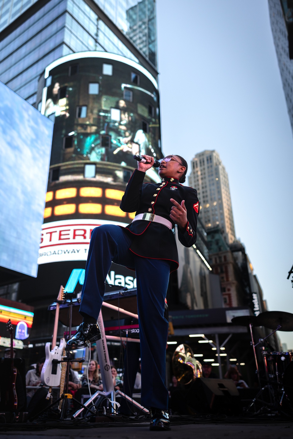 Fleet Week New York 2024: Quantico Marine Corps Band performs at Times Square