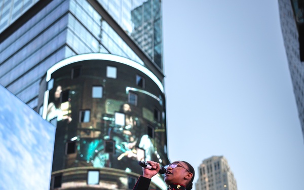 Fleet Week New York 2024: Quantico Marine Corps Band performs at Times Square
