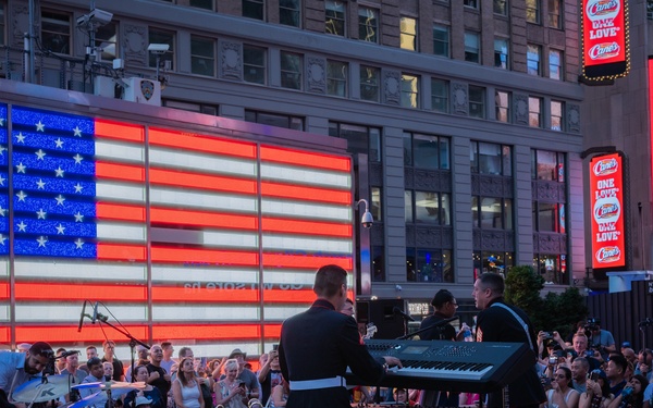 Fleet Week New York 2024: Quantico Marine Corps Band performs at Times Square