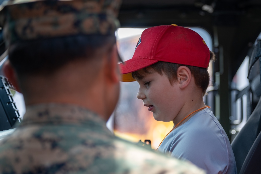 U.S. Marines interact with NASCAR fans at Coca-Cola 600 2024