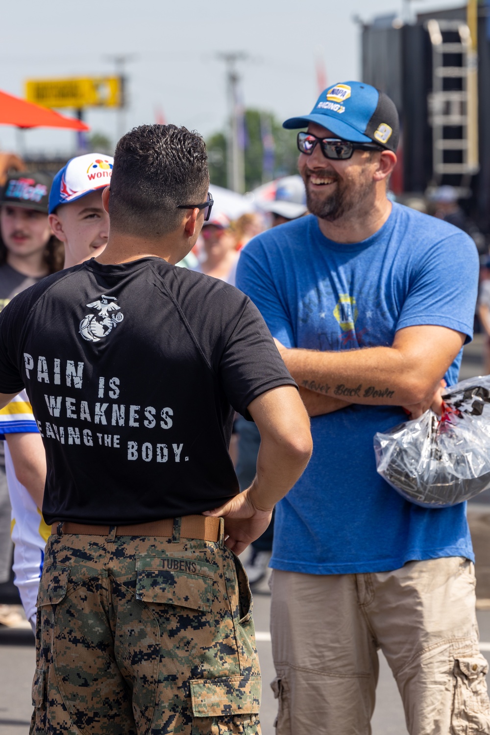 U.S. Marines interact with NASCAR fans at Coca-Cola 600 2024