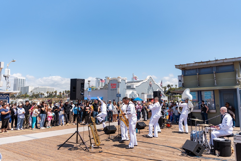 Los Angeles Fleet Week 2024: 32nd Street Brass Band at Santa Monica Pier