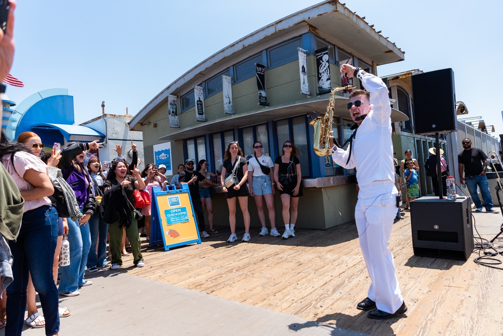 Los Angeles Fleet Week 2024: 32nd Street Brass Band at Santa Monica Pier