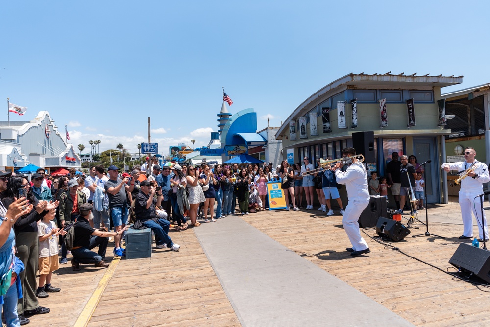 Los Angeles Fleet Week 2024: 32nd Street Brass Band at Santa Monica Pier