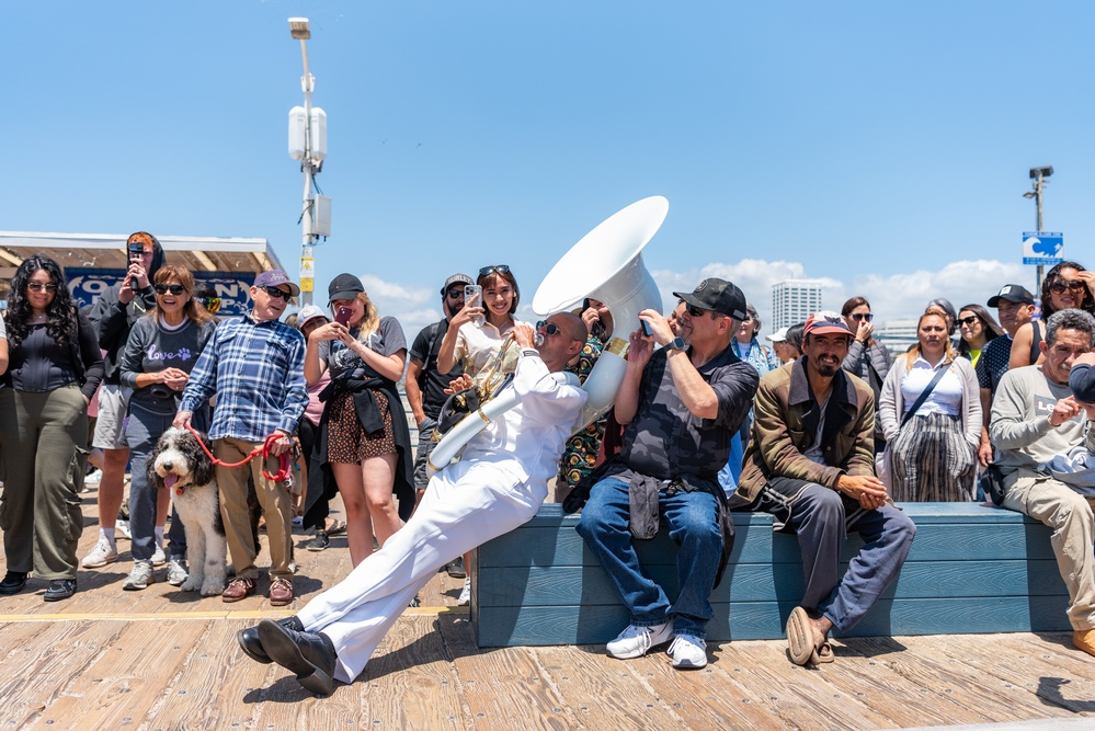 Los Angeles Fleet Week 2024: 32nd Street Brass Band at Santa Monica Pier