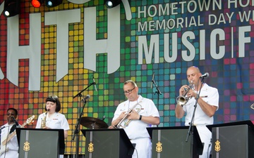 US Navy Band Commodores Brass Band performs at the Hometown Holidays Memorial Day Weekend Music Fest