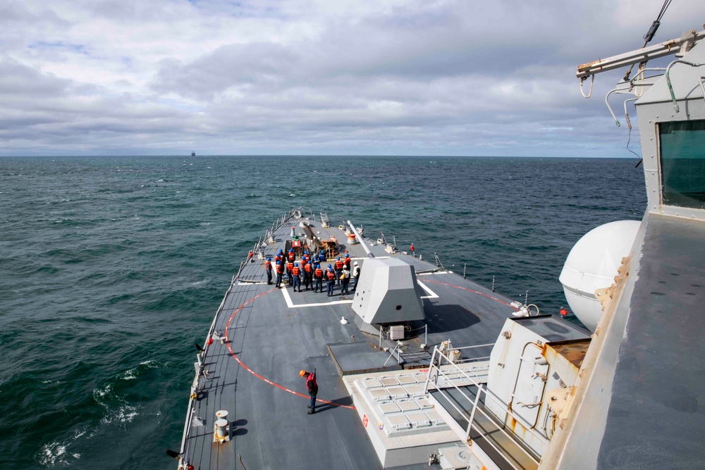 USS Ralph Johnson Conducts Replenishment at Sea