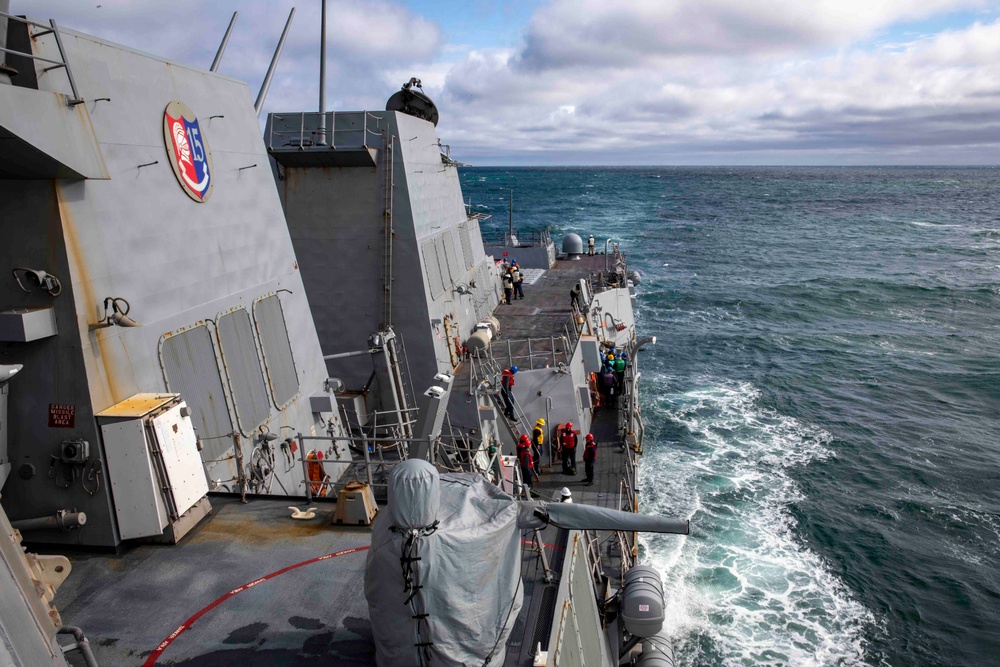 USS Ralph Johnson Conducts Replenishment at Sea