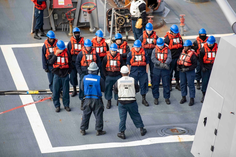 USS Ralph Johnson Conducts Replenishment at Sea