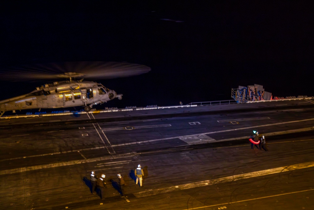 Abraham Lincoln conducts flight operations
