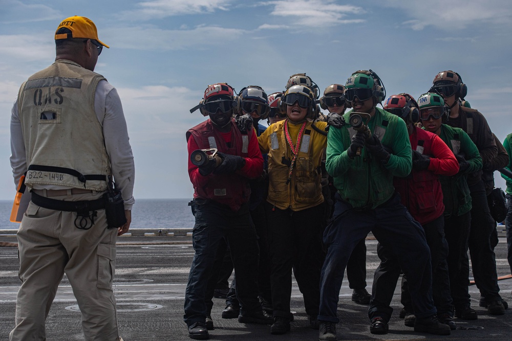 Theodore Roosevelt Flight Deck Drills