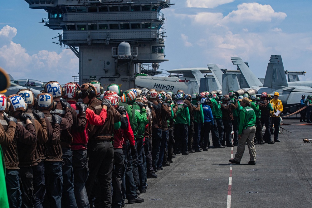 Theodore Roosevelt Flight Deck Drills