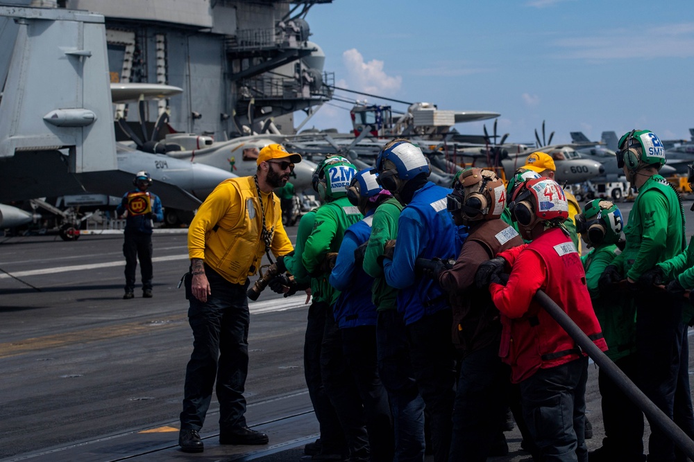 Theodore Roosevelt Flight Deck Drills