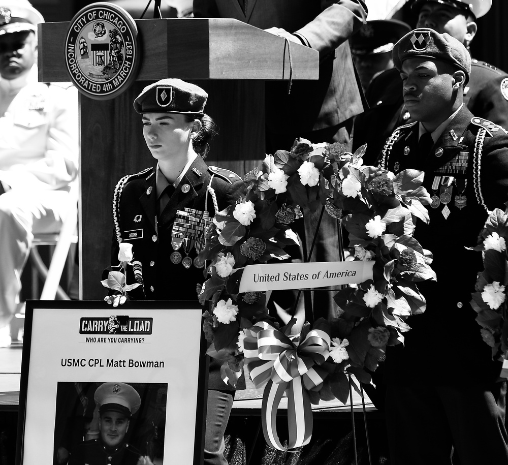 Medal of Honor Recipient, Glass Ceiling Shattering Coast Guard Admiral, and U.S. Senator Honor Fallen at Chicago Memorial Day Wreath-laying Ceremony