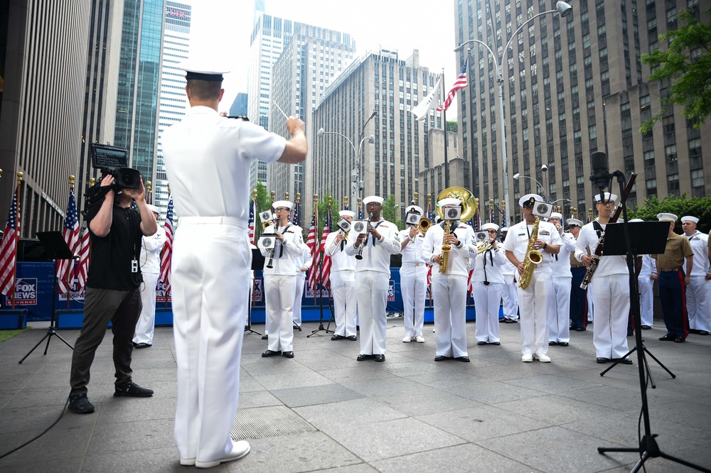 U.S. Navy Ceremonial Band Northeast Performs at Fox &amp; Friends Studios