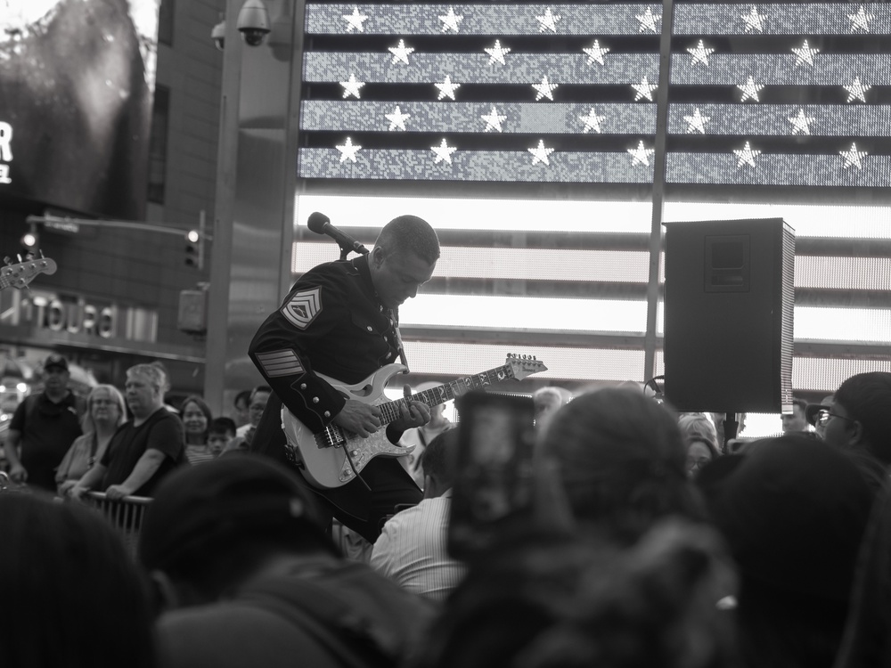 Quantico Marine Corps Band perform at Times Square during Fleet Week New York 2024