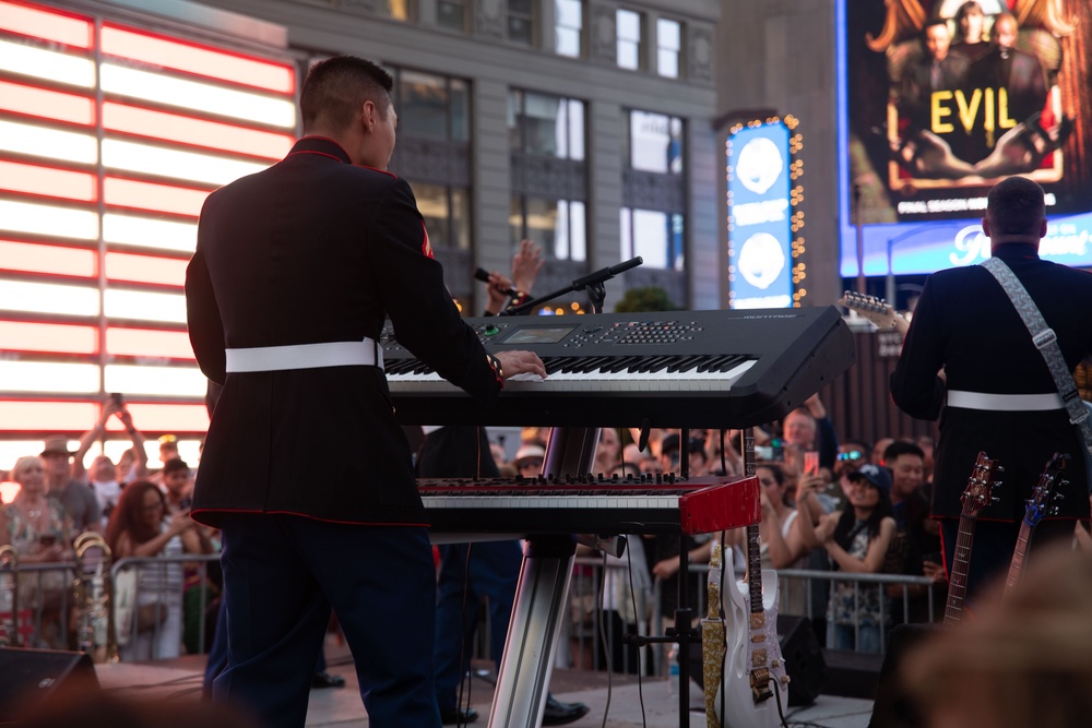 Quantico Marine Corps Band perform at Times Square during Fleet Week New York 2024