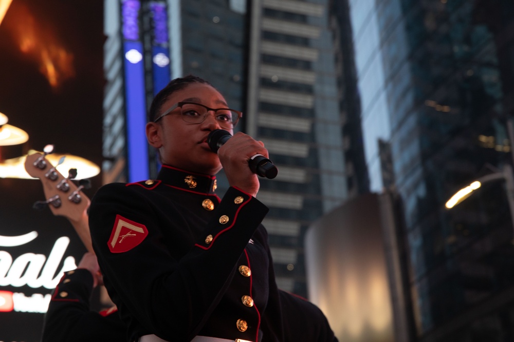 Quantico Marine Corps Band perform at Times Square during Fleet Week New York 2024